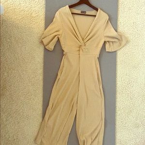 Detailed Nude Jumpsuit